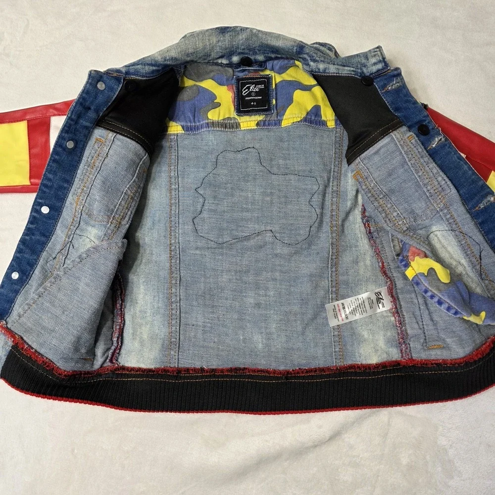 Junior Elite Premium Denim‎ Jacket Size Child 4-5 Flight Plane Patches Parachute